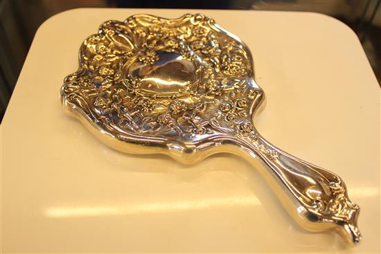 Silver hand mirror